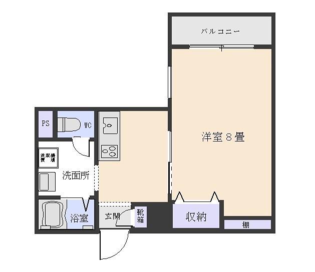 アビタシオン坂之上(1K/3階)の間取り写真