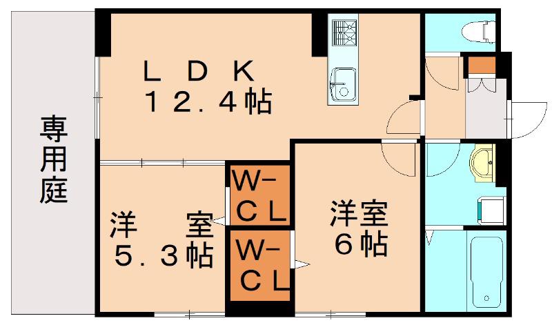 D-ROOM平田台(2LDK/3階)の間取り写真