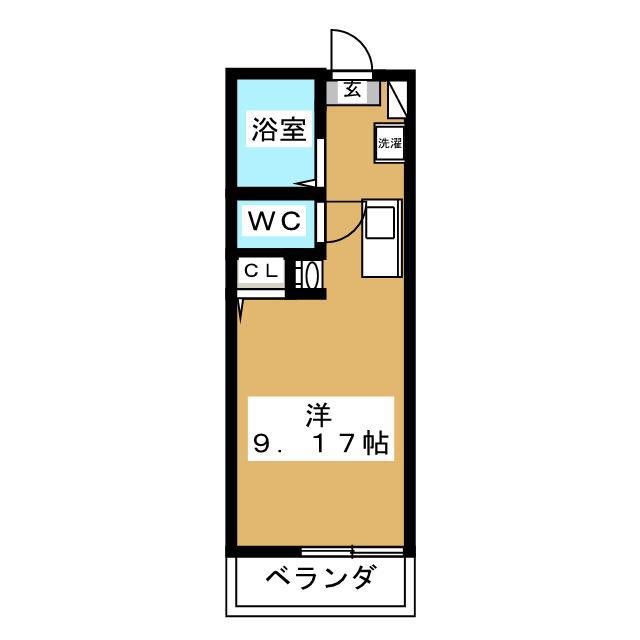 GATELAGOON矢部町(ワンルーム/1階)の間取り写真