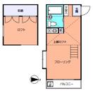 メゾンかえで(ワンルーム/2階)の間取り写真