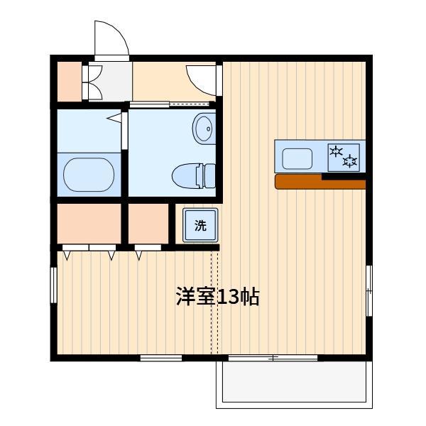 グレイスハイム(ワンルーム/2階)の間取り写真