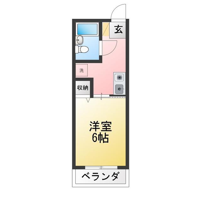 近鉄湯の山線 伊勢松本駅 徒歩14分 2階建 築31年(1K/1階)の間取り写真