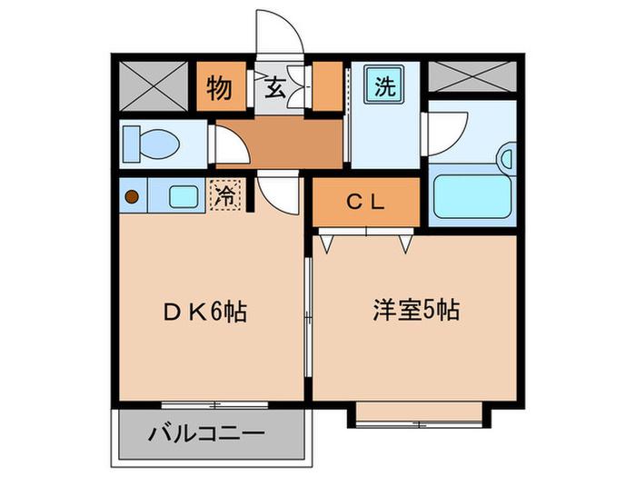 ライオンズガーデン成増(1DK/4階)の間取り写真