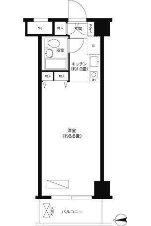 コスモリード蒲田(ワンルーム/7階)の間取り写真