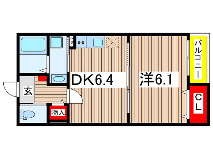 RENONCULE(1DK/2階)の間取り写真
