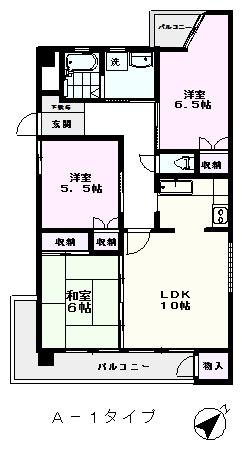 メイプル紫竹山(3LDK/1階)の間取り写真