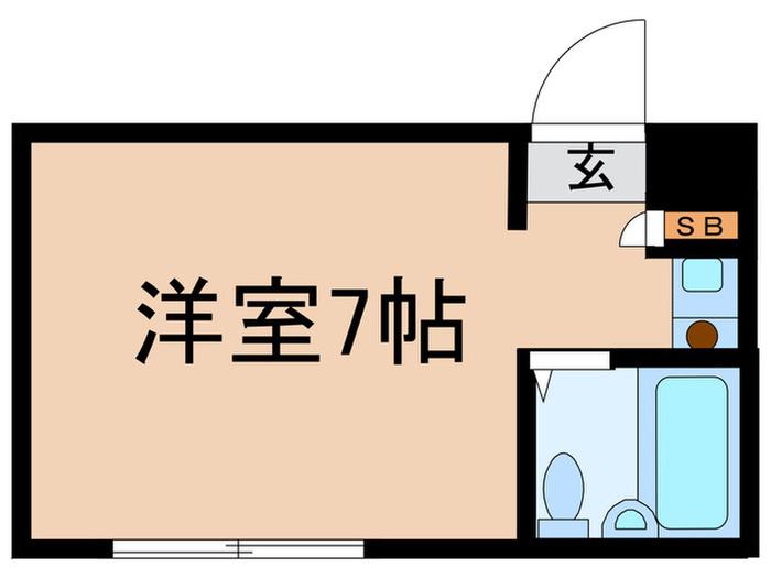JKヒルズ経堂(ワンルーム/2階)の間取り写真