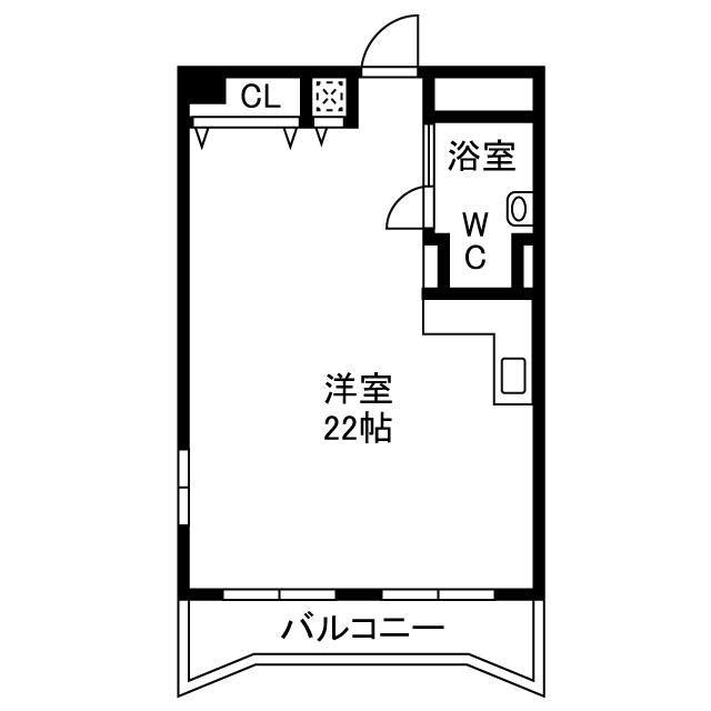 三鈴ノール(ワンルーム/1階)の間取り写真
