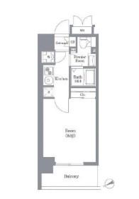 OASE SHIBAURA RESIDENCE オアーゼ芝浦レジデンス(1K/10階)の間取り写真