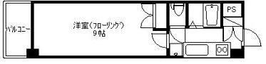 RISO初音(1K/2階)の間取り写真