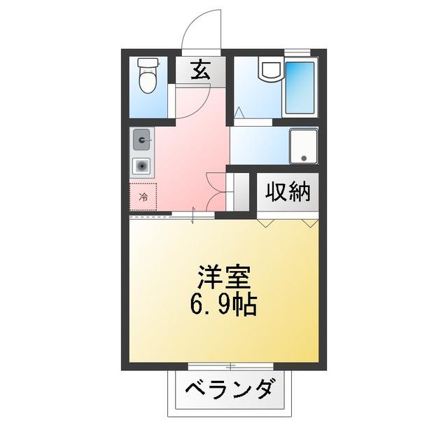 セジュール霞ヶ浦 A棟(1K/1階)の間取り写真