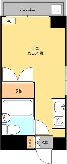 メゾン大森北(ワンルーム/3階)の間取り写真