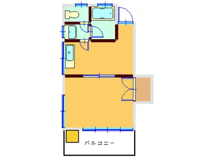 白梅ビル(1K/5階)の間取り写真