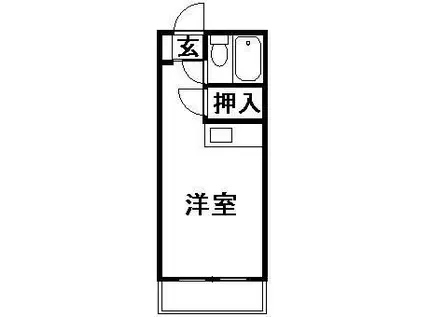 ＪＲ牟岐線 阿波富田駅 徒歩23分 3階建 築35年(ワンルーム/3階)の間取り写真