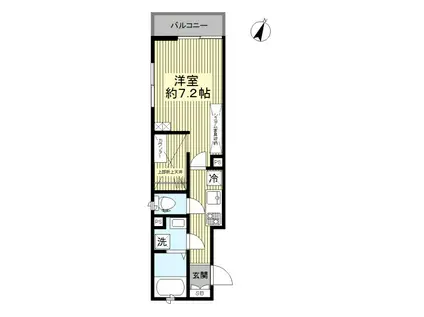 フォレストサイド本郷(1SK/2階)の間取り写真