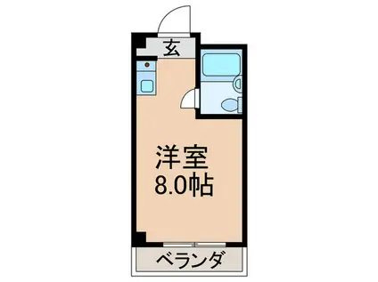 ハイム吉田(ワンルーム/2階)の間取り写真