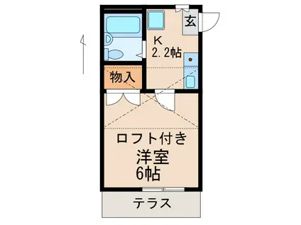 和歌山PART1マンション(1K/1階)の間取り写真