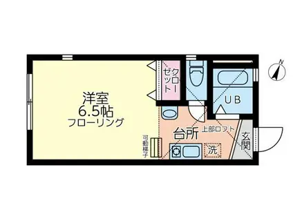 プランドール鶴見(ワンルーム/2階)の間取り写真
