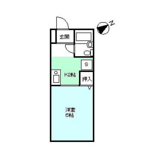 コーポ清和(1K/2階)の間取り写真