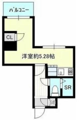プレアール姫路龍野町(ワンルーム/3階)の間取り写真