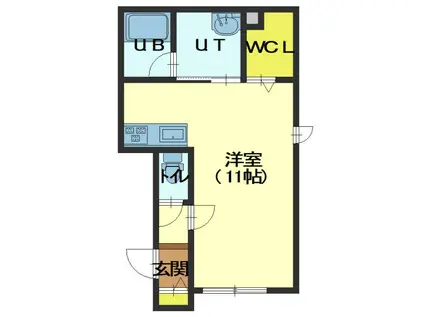 ROSETTE MIHARA II(ワンルーム/1階)の間取り写真