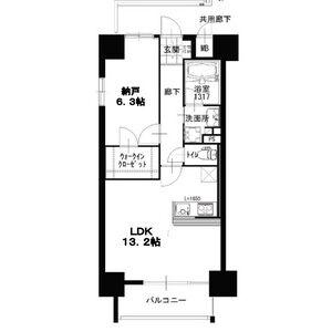 ムーラン マグノリア(1LDK/4階)の間取り写真