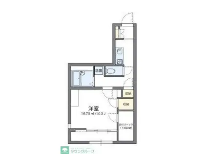 レオパレスAMBITIOUS(1K/2階)の間取り写真