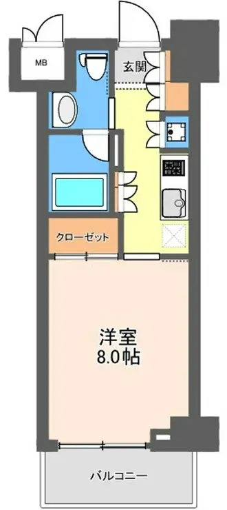 プラウドフラット横浜 7階階 間取り