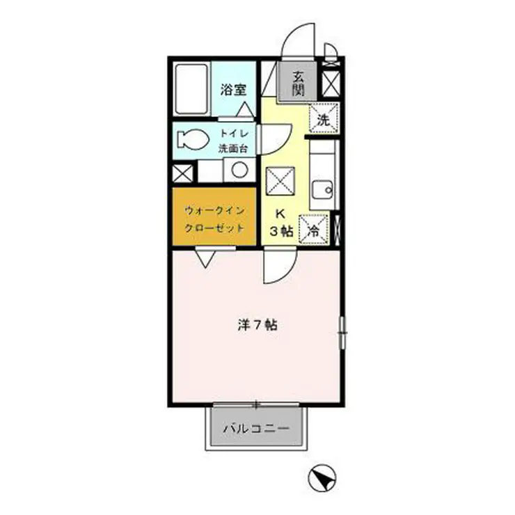 B-クレセント 2階階 間取り