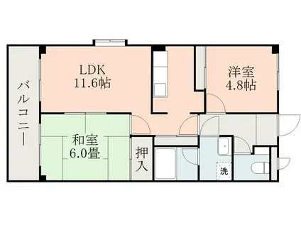 A・FプリベールI(2LDK/1階)の間取り写真