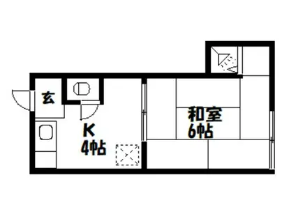 みかど荘(1K/2階)の間取り写真