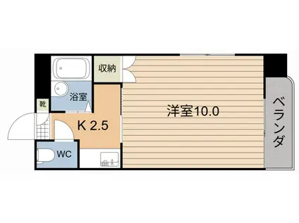 スペース23(1K/6階)の間取り写真