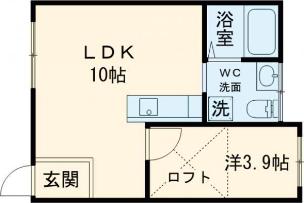 エラット(1LDK/1階)の間取り写真