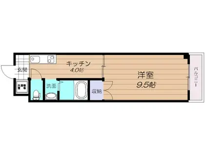 せせら弐番館(1K/6階)の間取り写真