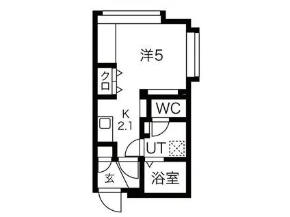 ピュア東彩館VI(1K/4階)の間取り写真