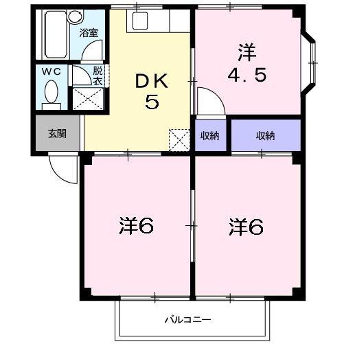 ロイヤルハイツ(3DK/2階)の間取り写真