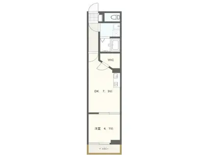 SHELL MAISON(1DK/2階)の間取り写真