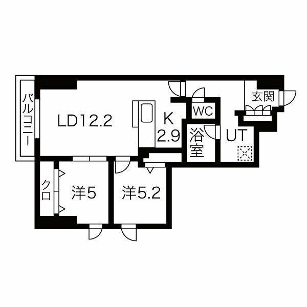 LINEAR STYLE (2LDK/2階)の間取り写真