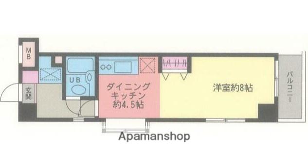YSビル(ワンルーム/5階)の間取り写真