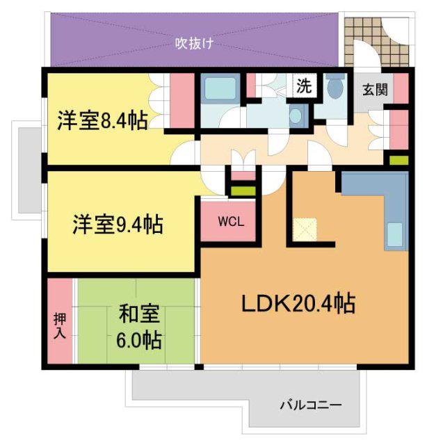パーク・コート御影(3LDK/3階)の間取り写真
