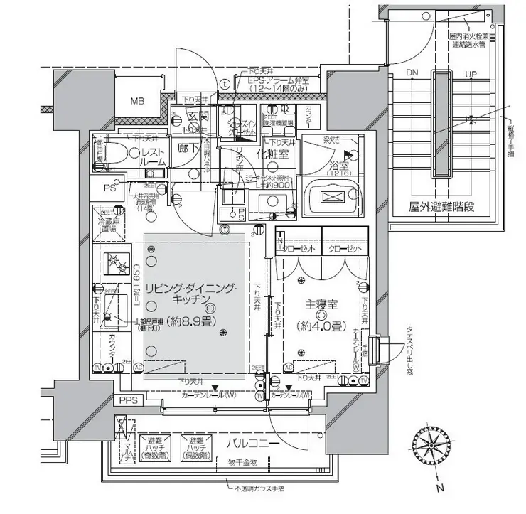 ピアース渋谷 8階階 間取り