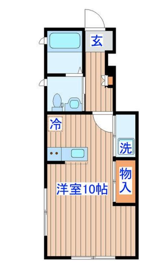 イルドラシテI(ワンルーム/1階)の間取り写真