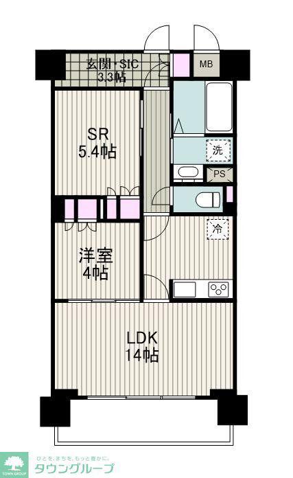 リーラ横浜川和町(1SLDK/5階)の間取り写真