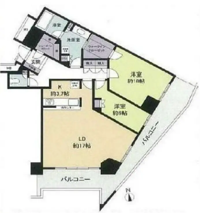 キャピタルマークタワー 35階階 間取り