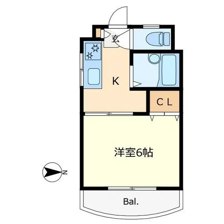 クレスコート国立 3階階 間取り