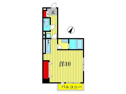 PACE(ワンルーム/1階)の間取り写真