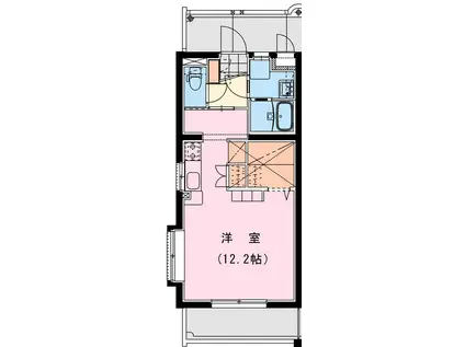 ANGEL(ワンルーム/1階)の間取り写真