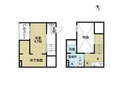 CELESTE五女子(ワンルーム/1階)の間取り写真