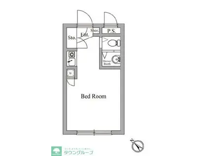 サンパレス中野坂上(ワンルーム/2階)の間取り写真