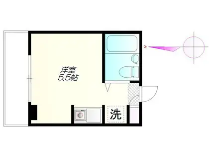 グレイス戸塚(ワンルーム/4階)の間取り写真